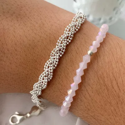 PULSERA ITALIANA MICROBOLITAS TRENZA