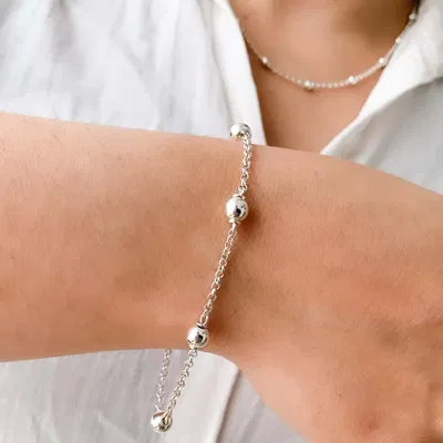 PULSERA ROLO MAS BOLITAS 6MM CIERRE MOSQUETÓN
