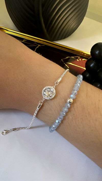 Pulsera con centro cubic