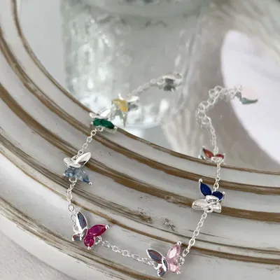 PULSERA MARIPOSAS MULTICOLOR