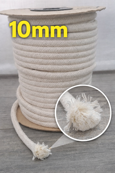 Rollo de Soga de Algodón de 10mm, ideal para Arcoiris, fácil de peinar y desflecar 