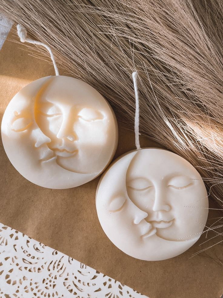 Molde De Silicona Sol Y Luna – Para Hacer Velas, Jabones O Resina, Reutilizable, Fácil Desmolde, Tamaño 11.2x11.8 Cm