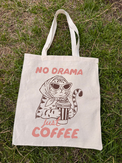 Tote bag No drama, just coffee
