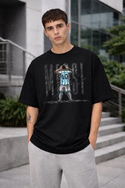 Remera Oversized Argentina: Messi
