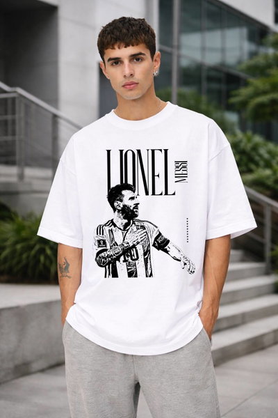 Remera Oversized Argentina: Lionel Messi 
