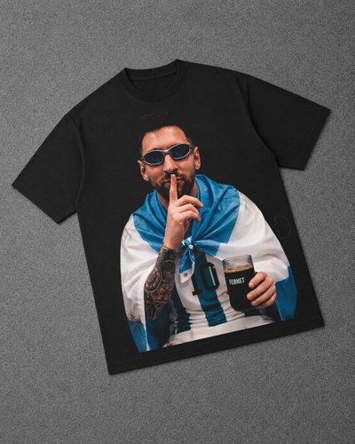 Remera Oversized Argentina: Lionel Messi fernet