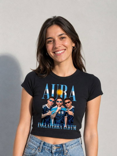 Remera Baby Tee Argentina: Inglaterra LCDTM 