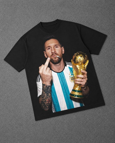 Remera Oversized Argentina: Lionel Messi copa