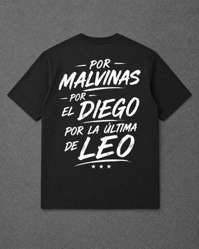 Remera Oversized Argentina: Por Malvinas, por el Diego y por la ultima de Leo