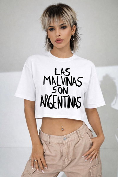 Remera pupera oversized Las malvinas son argentinas