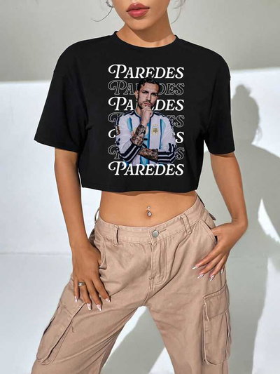 Remera pupera oversized Argentina: Leandro paredes (mod 1)