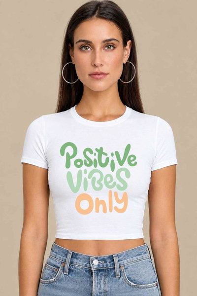 Remera BabyTee Positive vibes only