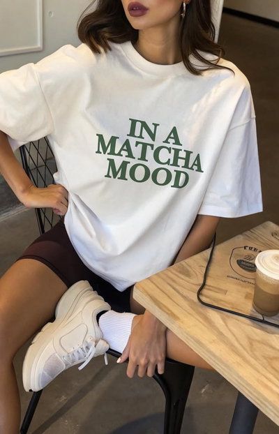 Remera Oversized in a matcha mood