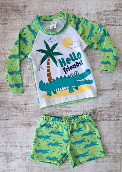 Malla bebe 2 piezas cocodrilo 🐊 