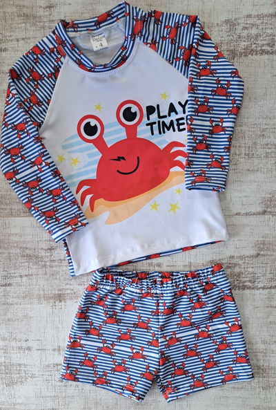 Malla bebe 2 piezas cangrejo 🦀 