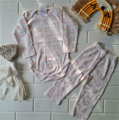 Conjunto morley osito rosa T3 al T5