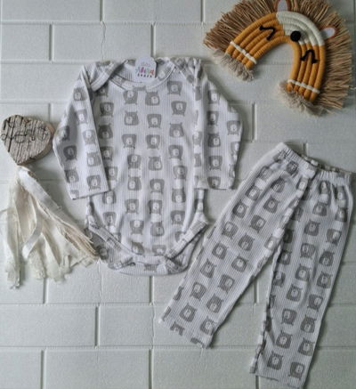 Conjunto morley osito gris T3 al T5🐻