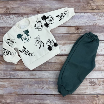 Conjunto Pluto y Mickey verde💜
