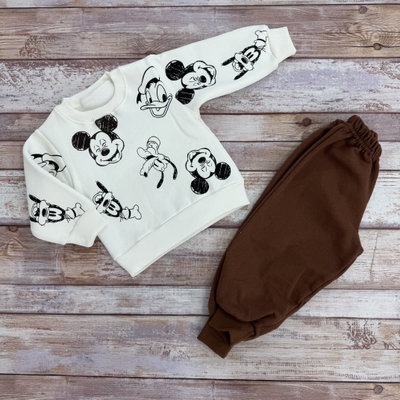 Conjunto pluto y Mickey chocolate 