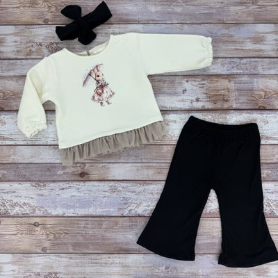 Set trío conejita negro 2 al 6💓