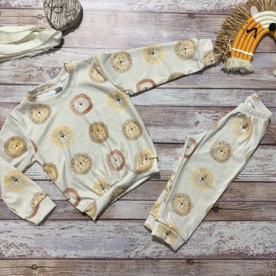 Conjunto wafle leon manga larga 