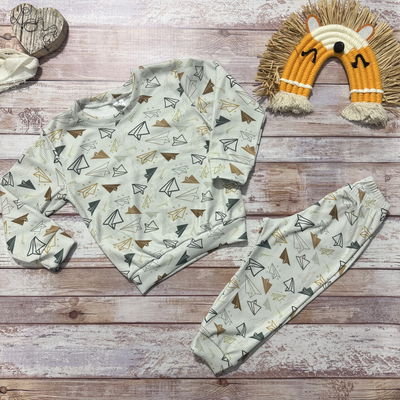 Conjunto wafle avión de papel 