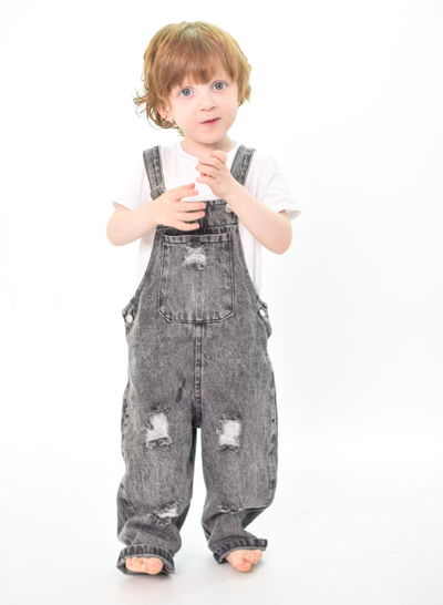 Jardinero mom unisex gris