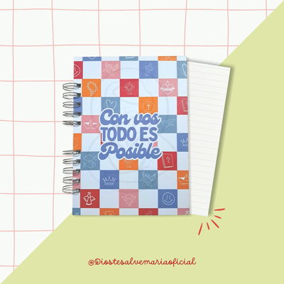 Cuaderno “Con vos todo es posible”.