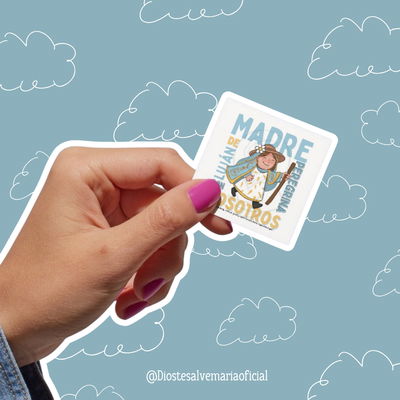 Sticker Virgencita caminante