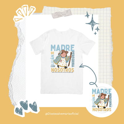 Remera Peregrina con Nosotros (Virgen de Luján)