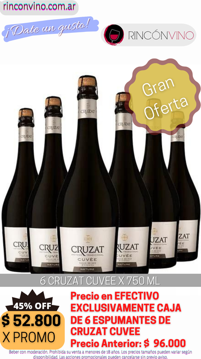 Cruzat Cuvee por caja x 6 espumantes 