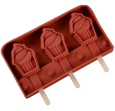 Molde silicona Ice Pop/Paleta helado forma Cupcake
