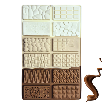 Molde silicona Tableta chocolate x12
