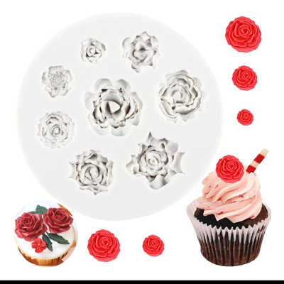 Molde silicona Rosas