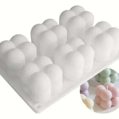 Molde Silicona Mini Cubo buble Para Velas Jabón Resina
