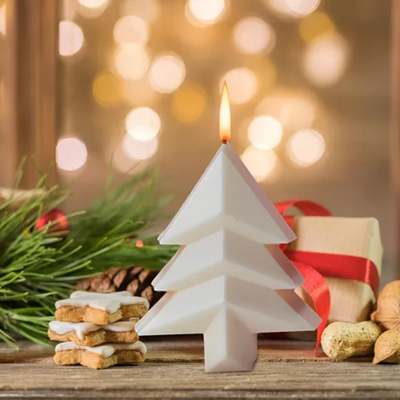 Molde Silicona Árbol Pino Navidad Infantil Velas Jabón Yeso