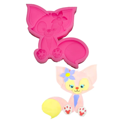 Molde silicona zorrito Animal con lazo