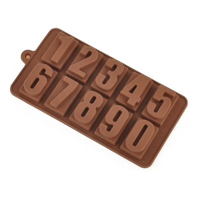 Molde silicona Tableta Chocolate Numeros