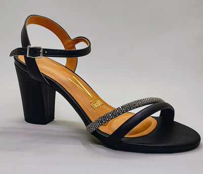 Sandalias VIZZANO taco 7 cm con tira strass 