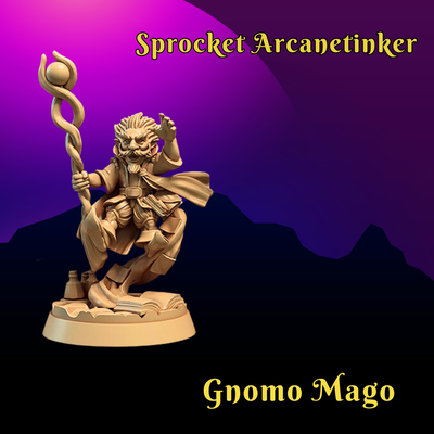 Gnomo Mago "Sprocket Arcanetinker"