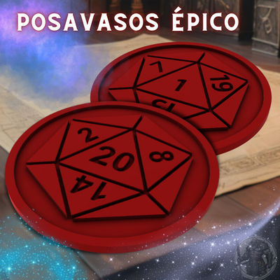 Posavasos Épico - D20