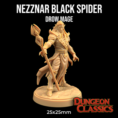 Nezznar, la Araña Negra (Mago Drow)  - Dungeons & Dragons