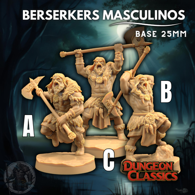 Berserkers Masculinos - Dungeons & Dragons