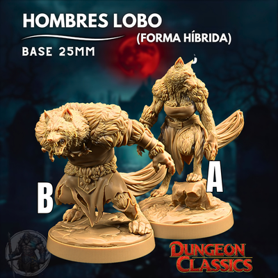 Hombres Lobo (Forma Híbrida) - Dungeons & Dragons