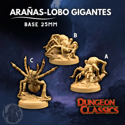 Arañas-Lobo Gigantes - Dungeons & Dragons