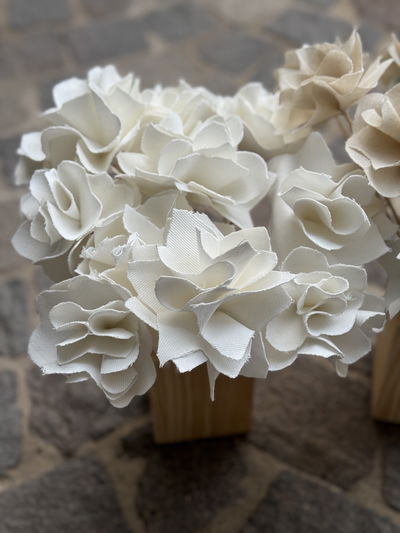 Flores de tela grandes 
