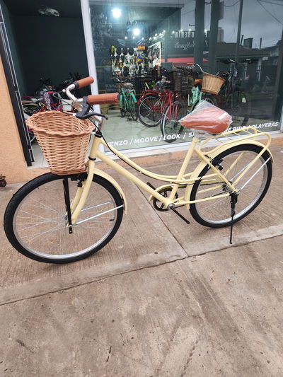 Bicicleta De paseo Vintage R26 color Amarillo Pastel