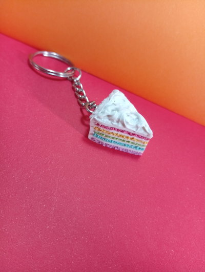 Llavero Torta Arcoiris Rainbow 
