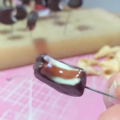 Tutorial alfajores bañados miniatura  