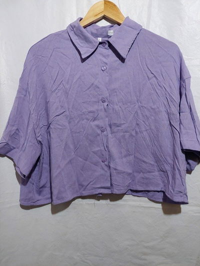 Camisa de lino crop top